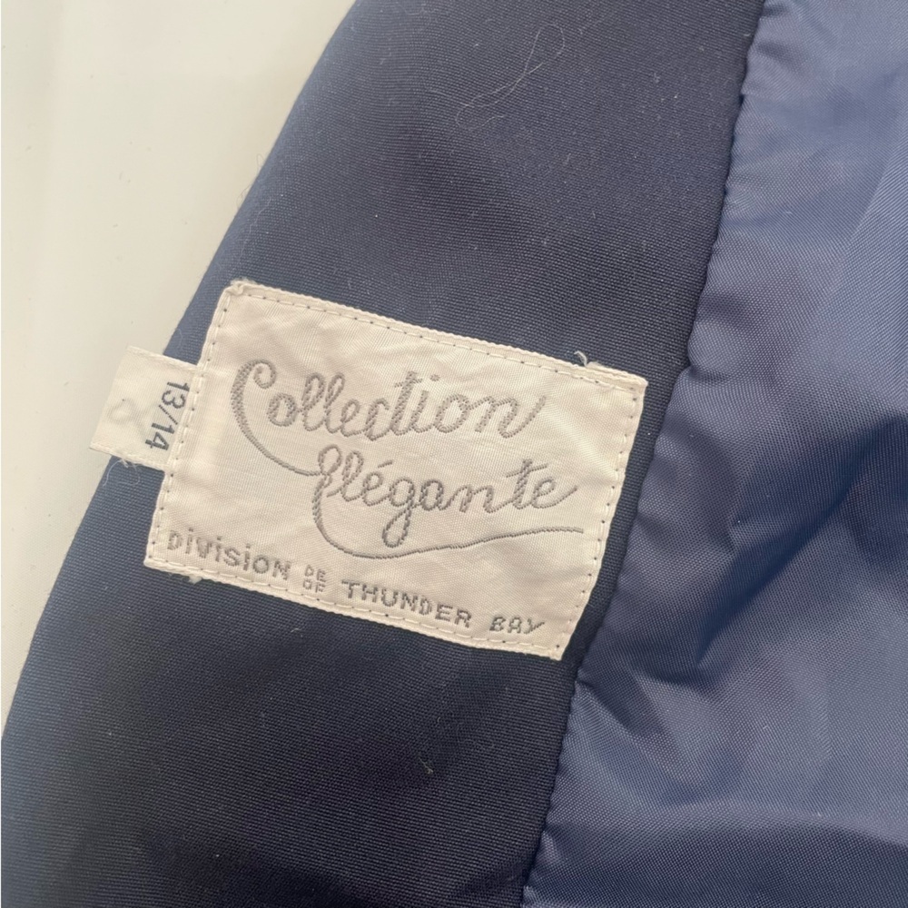 🔹 Collection Elegant Navy Blue Trench Coat – Size 13/14 🔹 - Picture 10 of 16